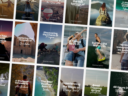 Faceless Travel Instagram Reels Video Canva Templates