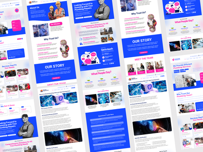Canva Website Template for Plumbing Services – Done-for-You Multi-Page Website