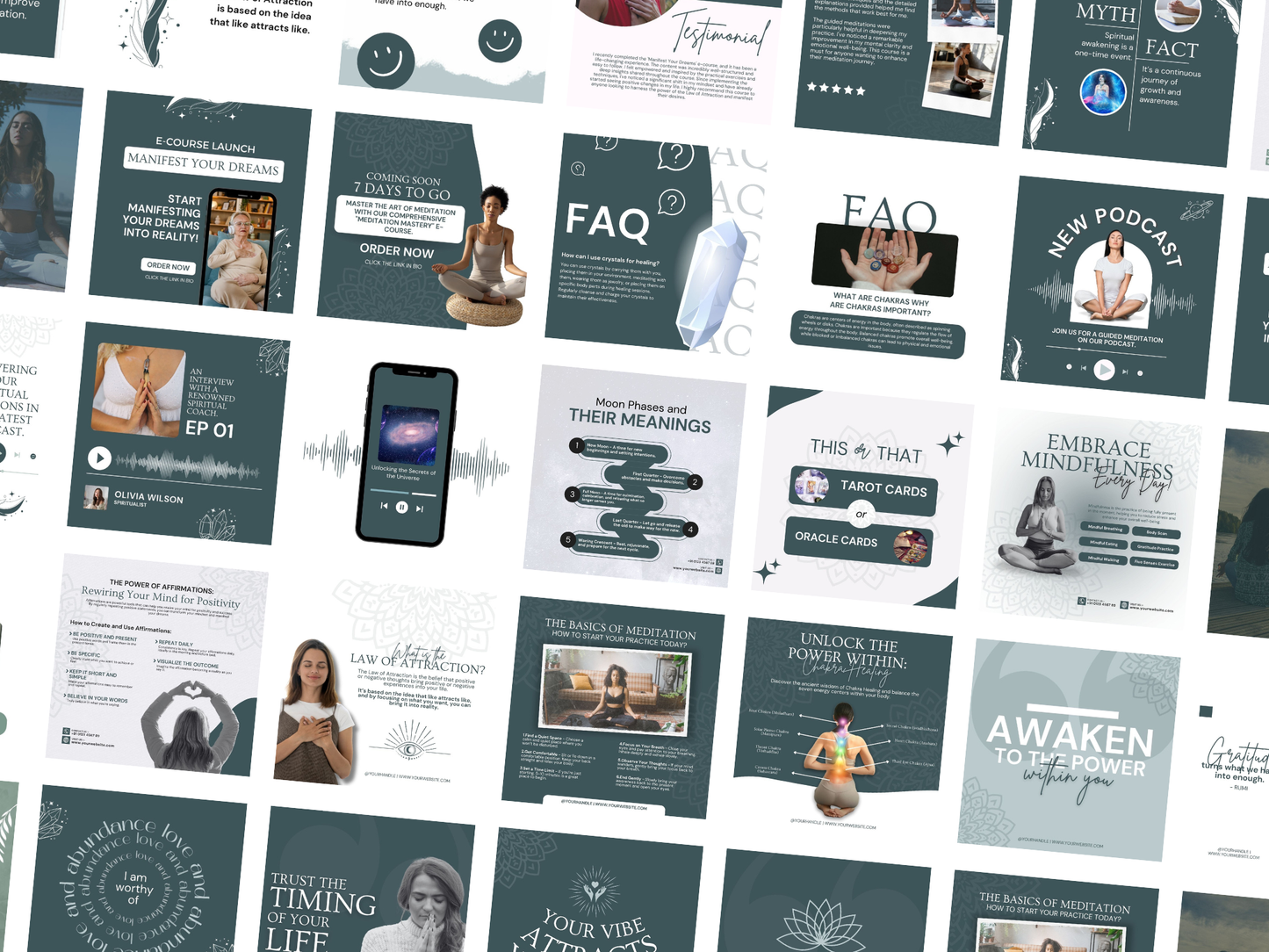 Spiritual Instagram Canva Templates for Coaches