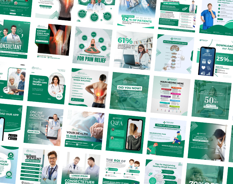 Healthcare Instagram Canva Templates for Medical Professionals