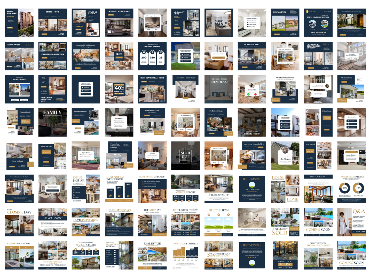 Real Estate Instagram Post Canva Templates for Realtor & Real estate agent