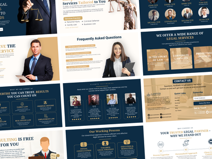 Law Firm Canva Website Template for Lawyer