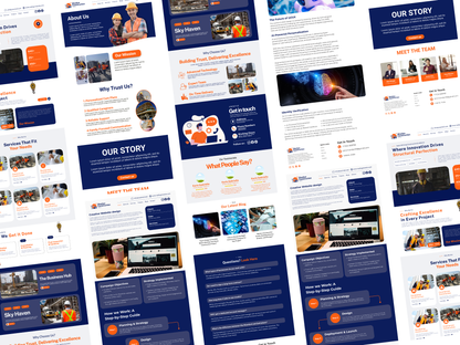 Construction Contractor Website – Canva Landing Page Template for Builders