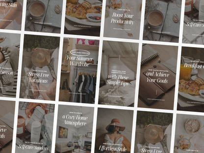 100 Beige Instagram Reel Cover Canva Templates