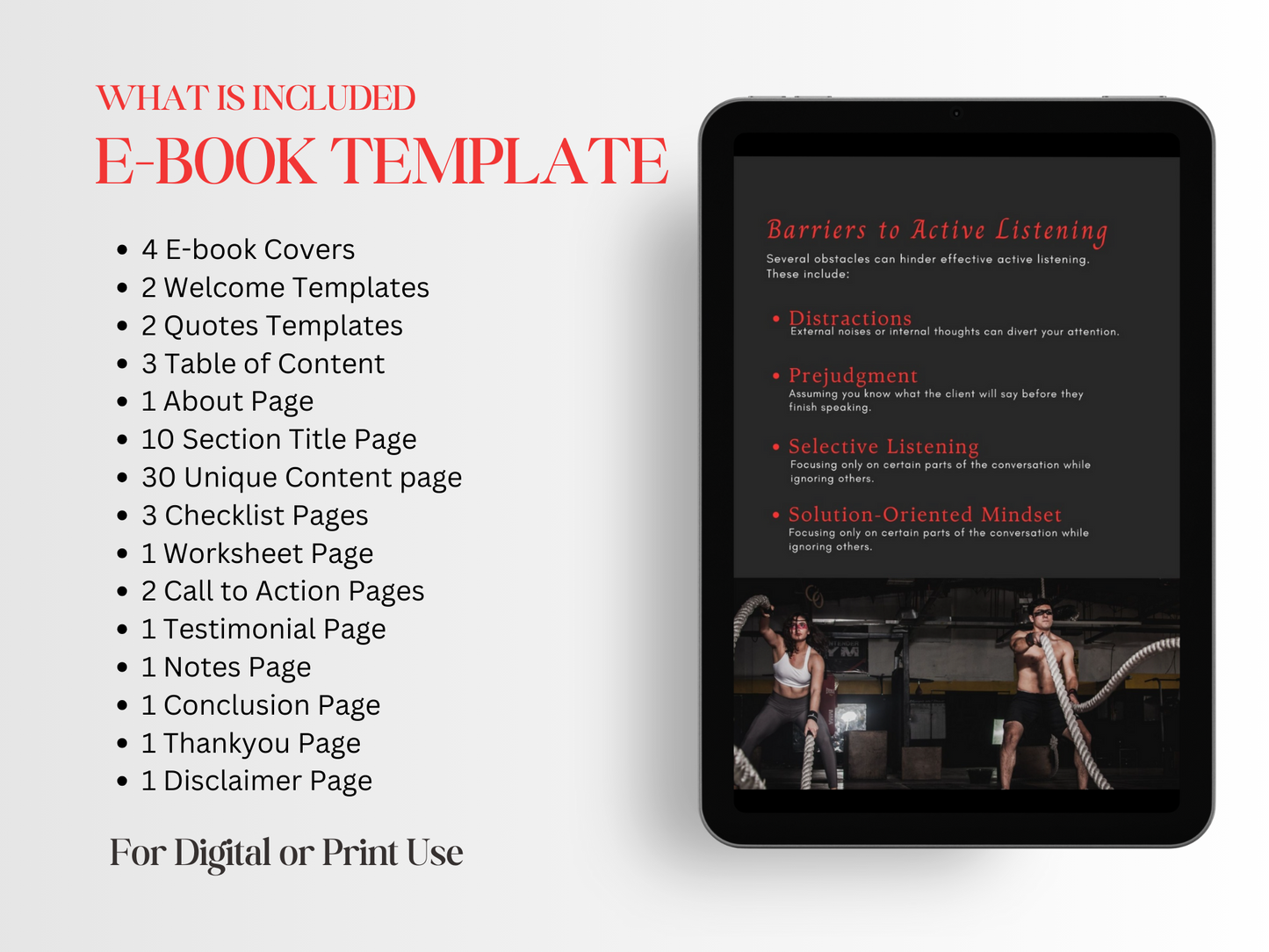 Gym & Fitness Ebook Template for Personal Trainer