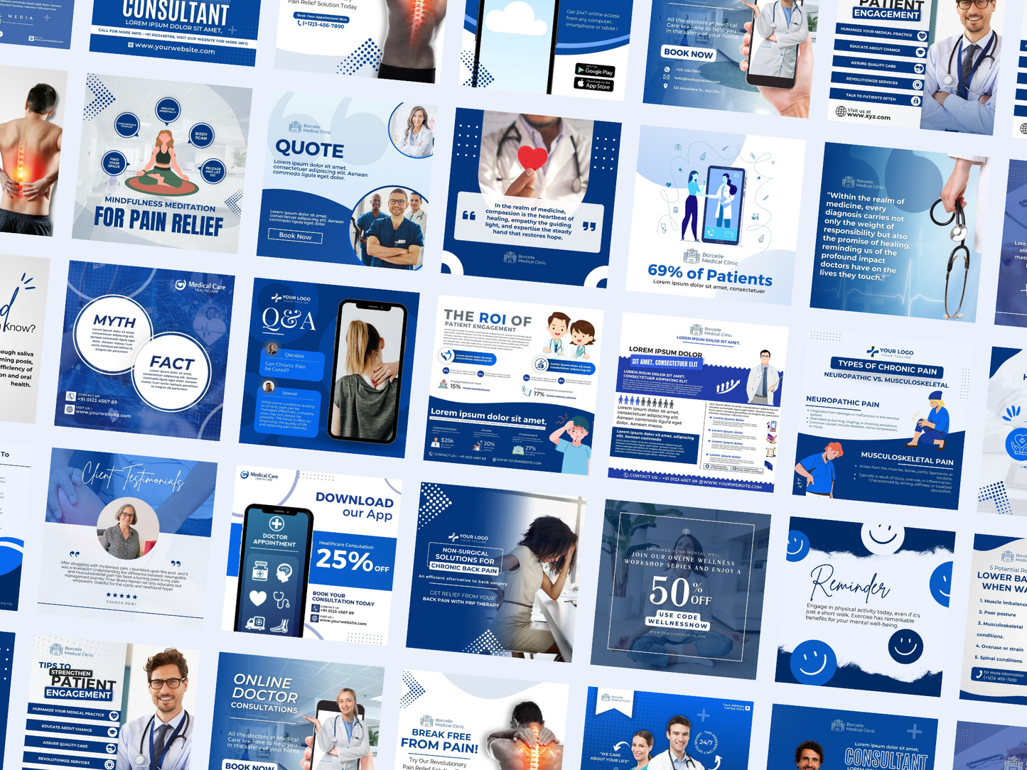 350 Medical Canva Templates for Health Professionals