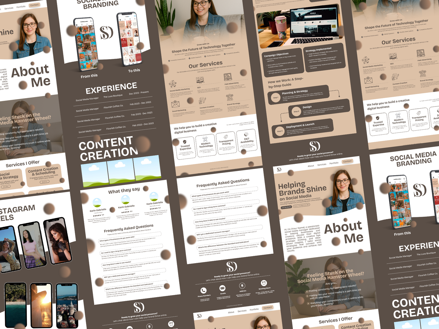 Canva Website Template: Social Media Manager Portfolio (Digital Download)