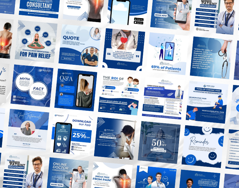 Medical Social Media Canva Templates: Healthcare Marketing Kit