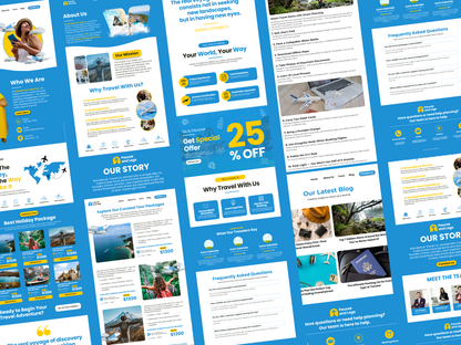 Travel Agent Website Canva Template: Customizable Landing Page
