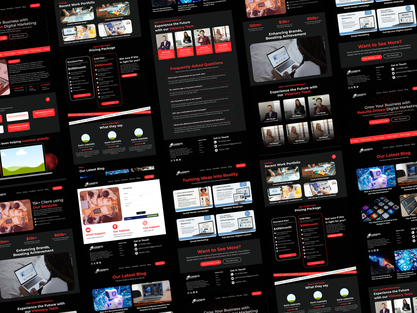 Digital Marketing Agency Canva Website Template for Social Media & Marketing Agency