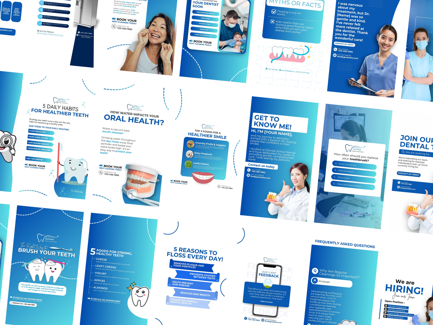 100 Dental clinic Instagram Posts Bundle