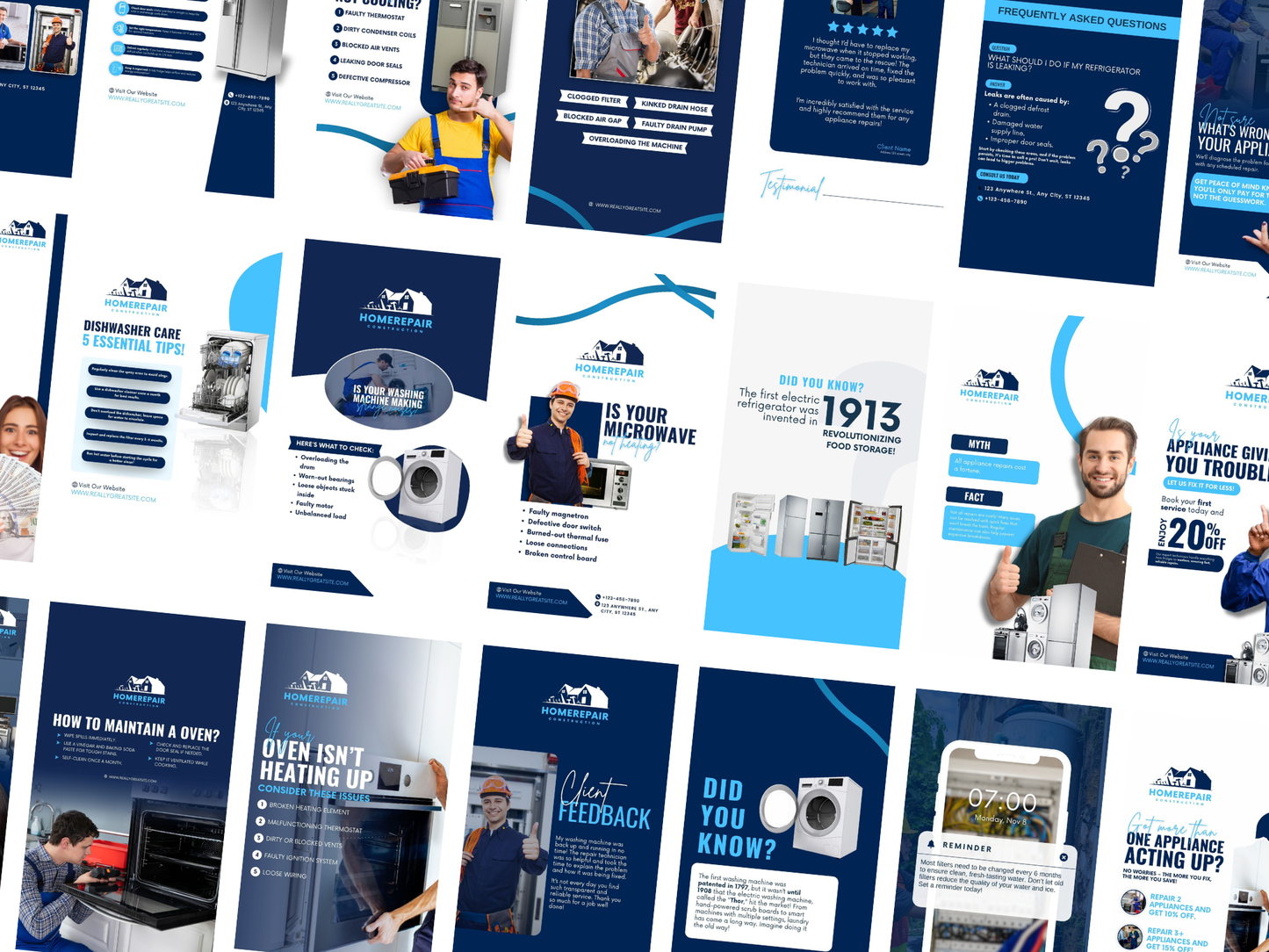 70 Appliance Repair Instagram Templates