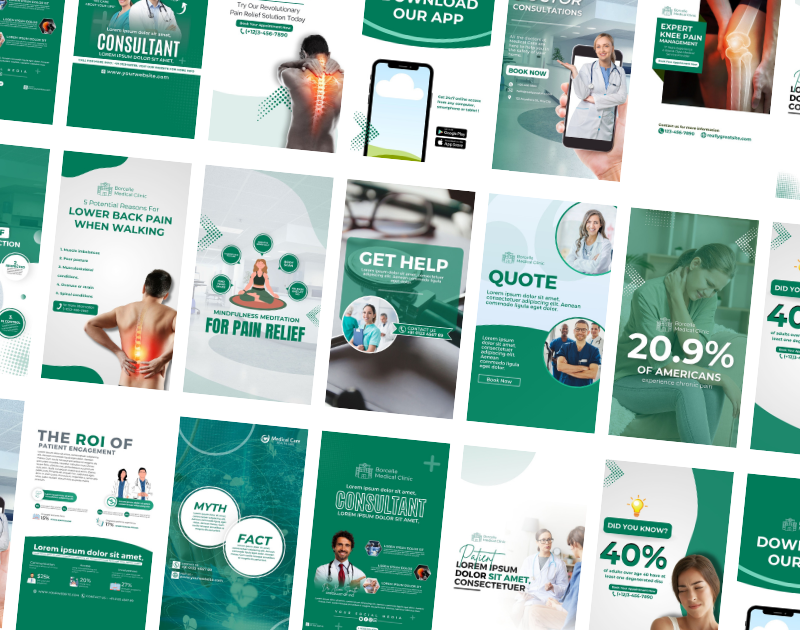 Healthcare Instagram Canva Templates for Medical Professionals