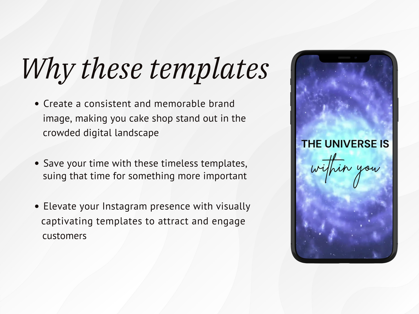 50 Space Motivational Affirmation Instagram Reels Canva Template