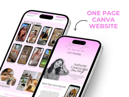 UGC Portfolio Website Template: Editable Canva Design