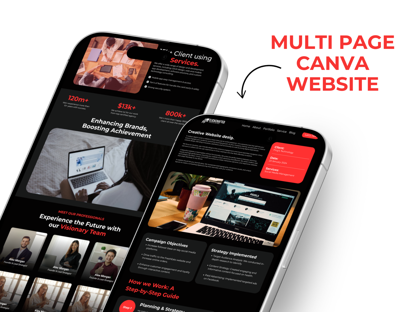 Digital Marketing Agency Canva Website Template for Social Media & Marketing Agency