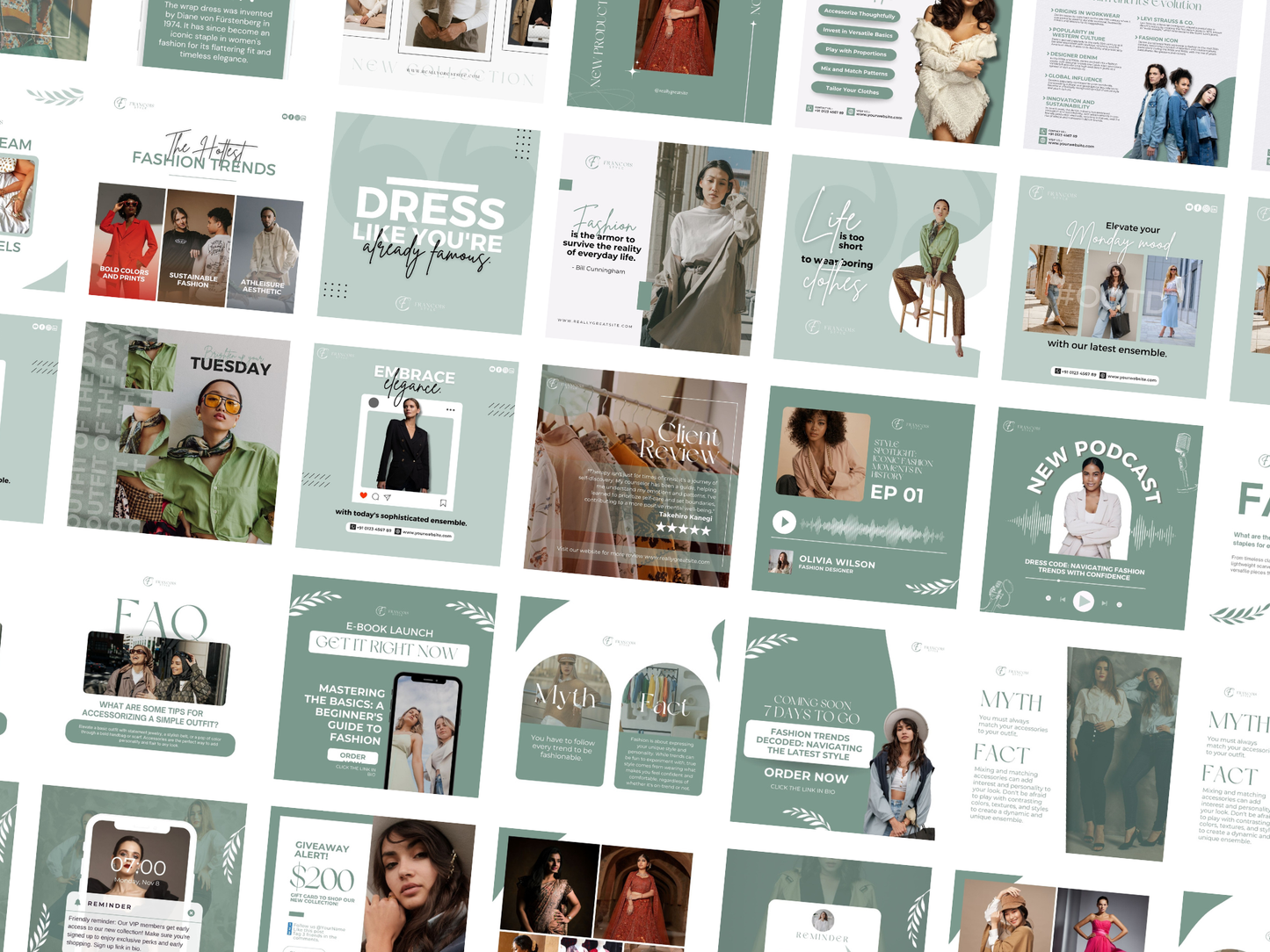 320+ Fashion Ecommerce Instagram Post Canva Templates