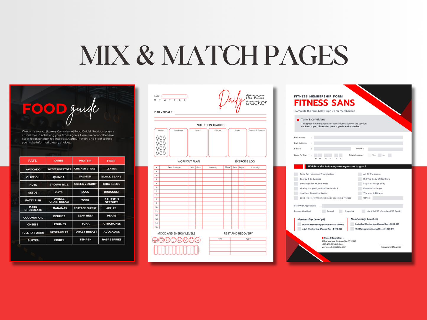 Gym & Fitness Welcome Pack Canva Template
