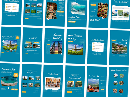 100 Travel Instagram Canva Templates for Travel Agents, Influencers & Travel Bloggers