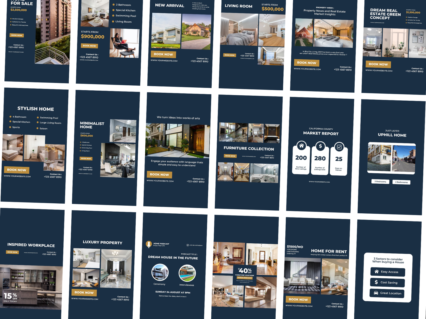 120 Real Estate Instagram Post Canva Templates for Realtor & Real estate agent