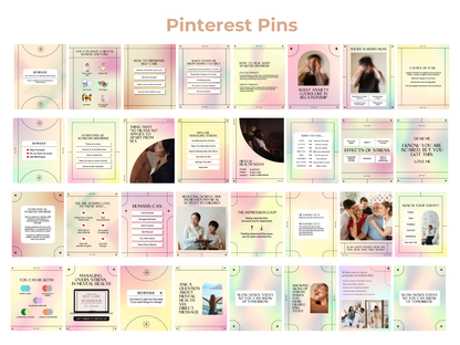 Mental Health Instagram Canva Templates for Mental Health Coaches & Therapist
