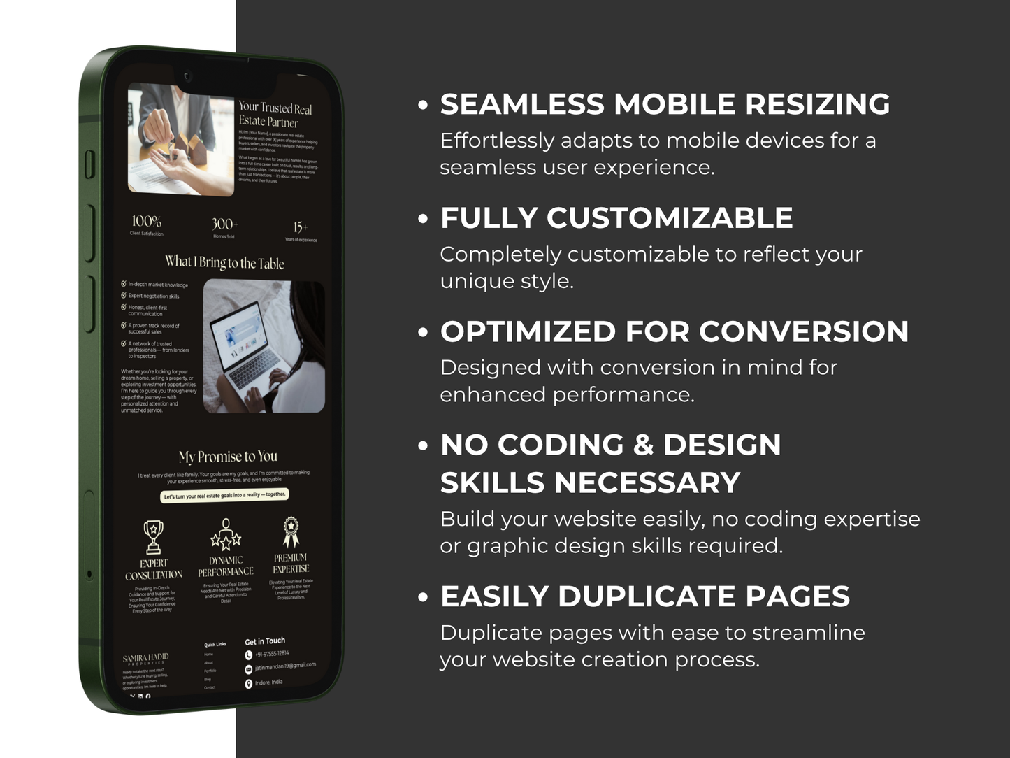 Real Estate Canva Website Template  for Real Estate Agent & Realtors Multi-Page Website