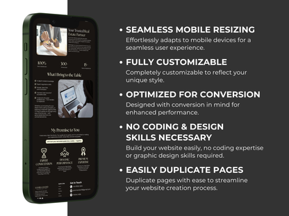 Real Estate Canva Website Template  for Real Estate Agent & Realtors Multi-Page Website