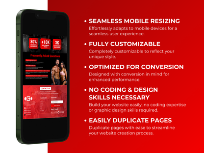 Gym & Fitness CANVA Website Template For Personal Trainer