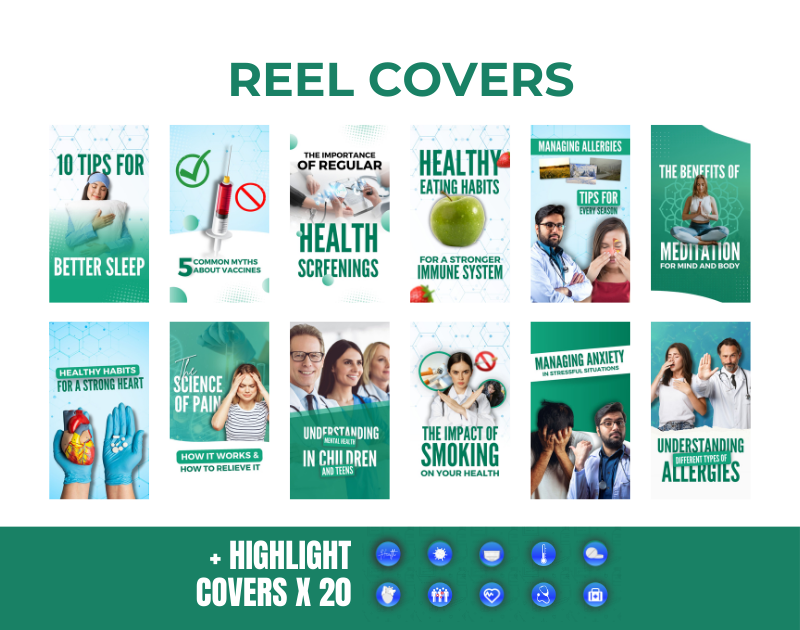 Healthcare Instagram Canva Templates for Medical Professionals