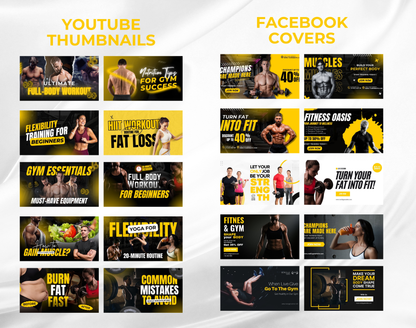 Fitness Instagram Templates Bundle Kit for Gym & Personal Trainer