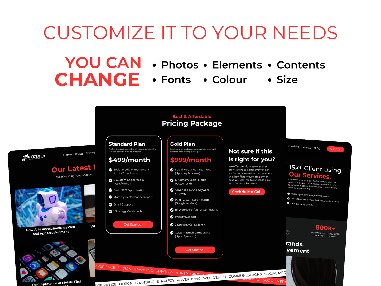 Digital Marketing Agency Canva Website Template for Social Media & Marketing Agency
