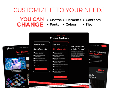 Digital Marketing Agency Canva Website Template for Social Media & Marketing Agency