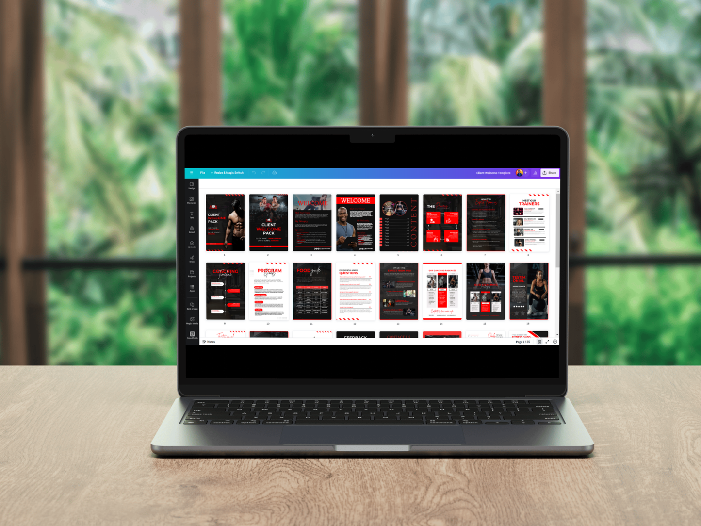 Gym & Fitness Welcome Pack Canva Template
