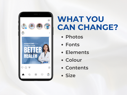 Medical Instagram Carousel Canva Templates for Health Professionals