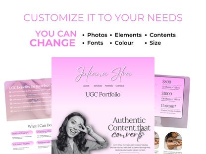 UGC Portfolio Website Template: Editable Canva Design