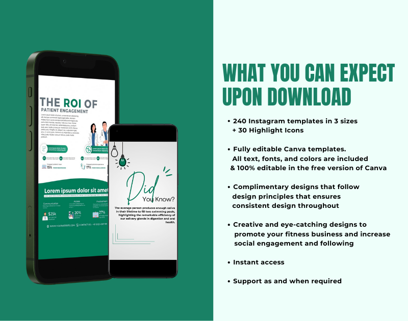 Healthcare Instagram Canva Templates for Medical Professionals