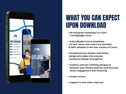 Appliance Repair & Repairman Instagram Canva Templates