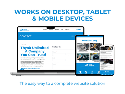 Car Wash Website Template: Automotive Business Canva Design (Free Logo Included)