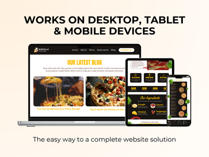 Canva Restaurant Website Template – Catering, Cafe & Chef Landing Page Design
