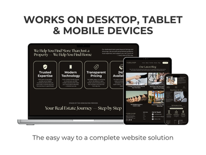 Real Estate Canva Website Template  for Real Estate Agent & Realtors Multi-Page Website
