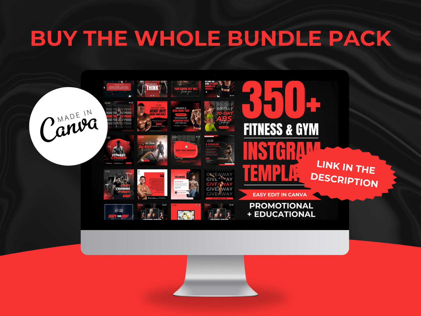 50 Canva Editable Fitness & Gym Motivational Videos for Instagram Reels