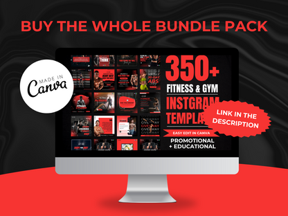 50 Canva Editable Fitness & Gym Motivational Videos for Instagram Reels