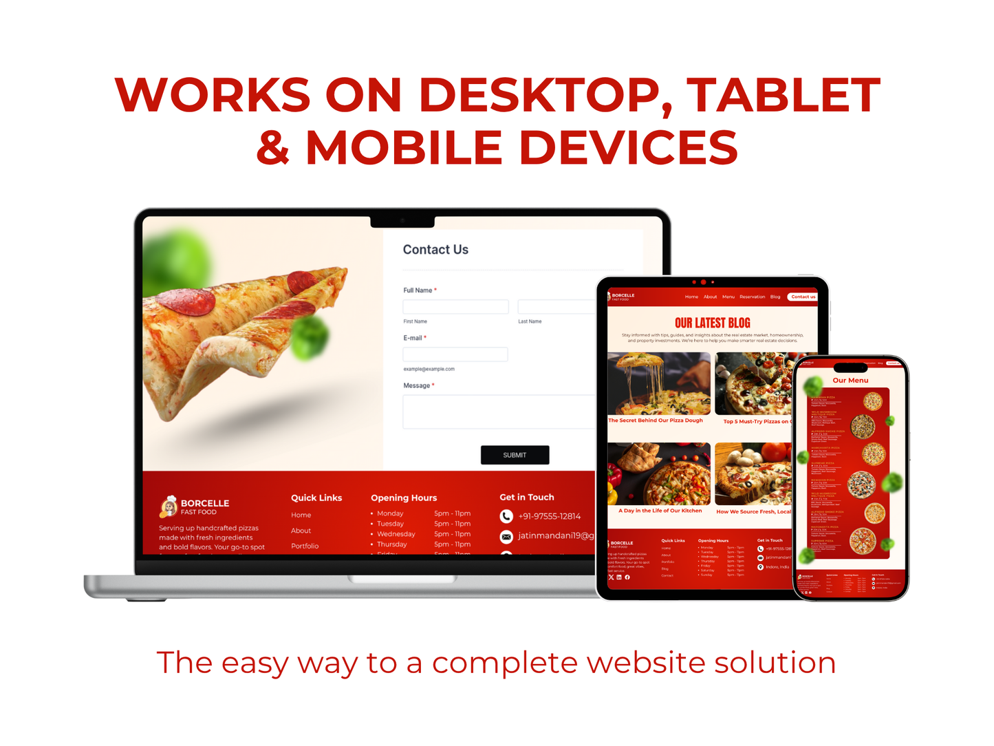 Pizza Restaurant Canva Website Template for Restaurant, Cafe & Chefs Multi page Website