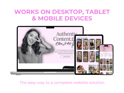 UGC Portfolio Website Template: Editable Canva Design