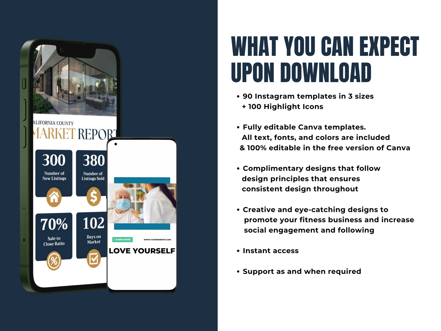 Real Estate Instagram Post Canva Templates for Realtor & Real estate agent