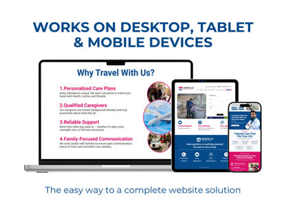 Home Care Canva Website Template