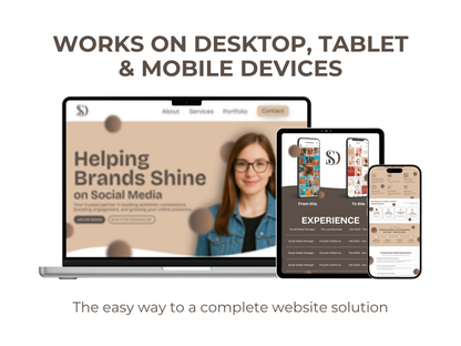 Canva Website Template: Social Media Manager Portfolio (Digital Download)
