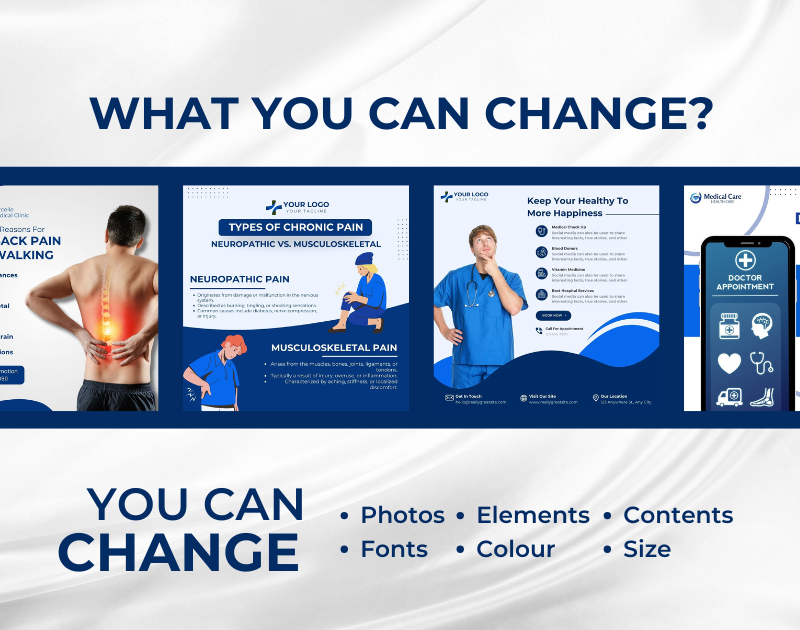 Medical Social Media Canva Templates: Healthcare Marketing Kit