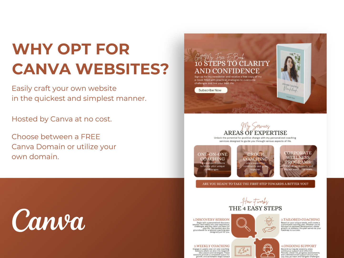 Canva Website Template for Life Coach