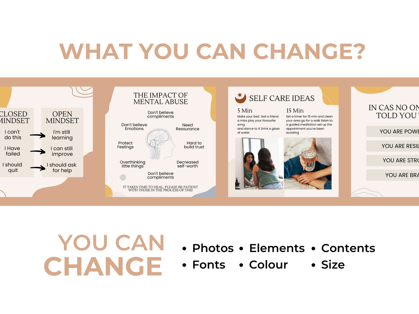 Mental Health Instagram Canva Templates for Mental Health Coaches & Therapist